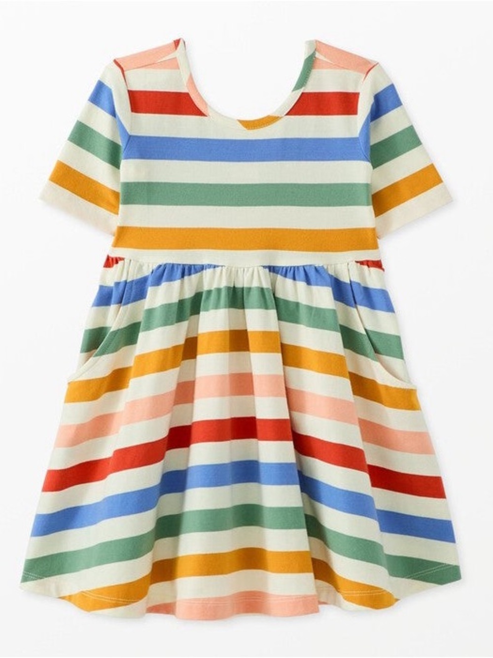 Stripe swing dress with pockets